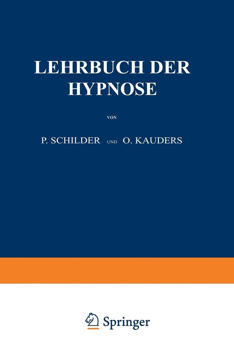 Lehrbuch der Hypnose 1