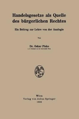 bokomslag Handelsgesetze als Quelle des brgerlichen Rechtes