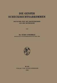 bokomslag Die Genfer Scheckrechtsabkommen
