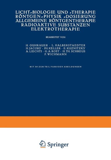 bokomslag Licht-Biologie und -Therapie Rntgen-Physik -Dosierung Allgemeine Rntgentherapie Radioaktive Substanen Elektrotherapie