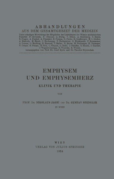 Nikolaus Jagiac, Gustav Spengler - Emphysem und Emphysemherz, Häftad