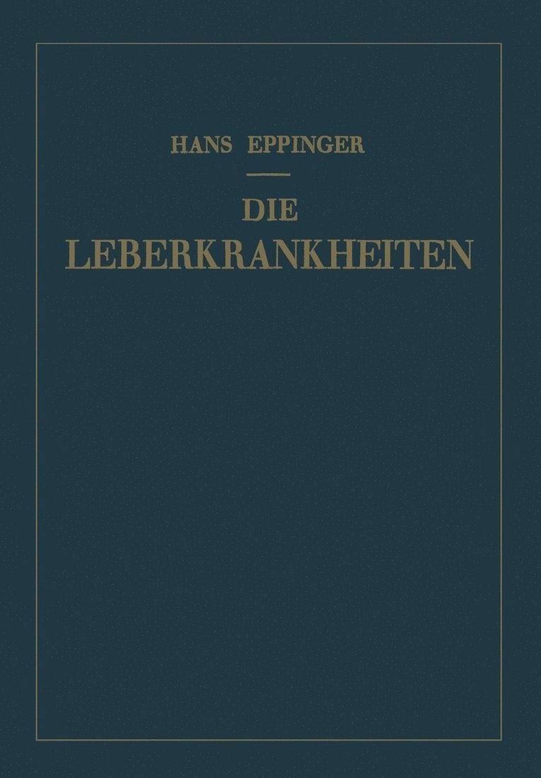 Die Leberkrankheiten 1