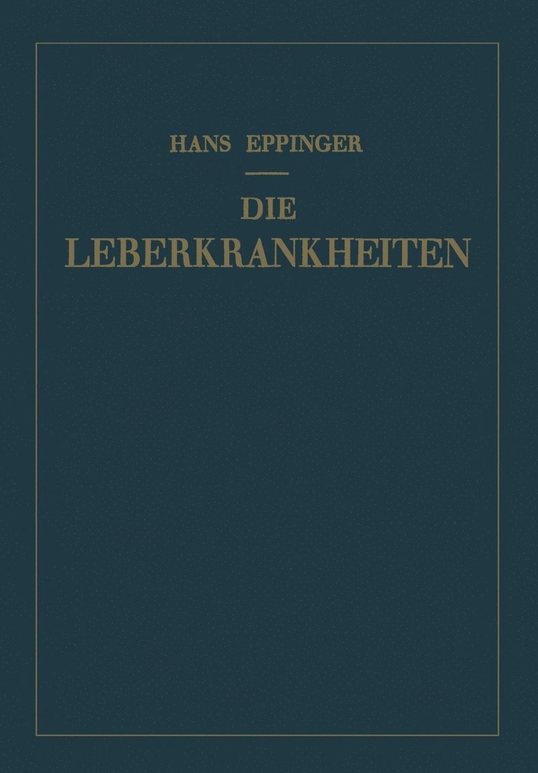 Die Leberkrankheiten 1