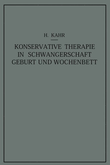 bokomslag Konservative Therapie in Schwangerschaft, Geburt und Wochenbett