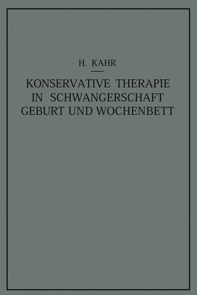 bokomslag Konservative Therapie in Schwangerschaft, Geburt und Wochenbett