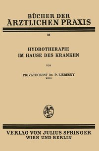 bokomslag Hydrotherapie im Hause des Kranken