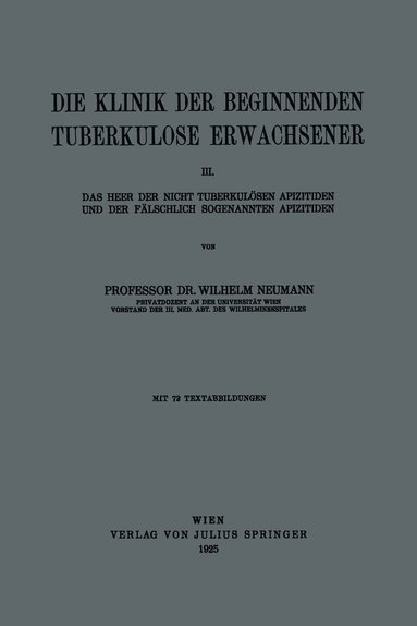 bokomslag Die Klinik der Beginnenden Tuberkulose Erwachsener