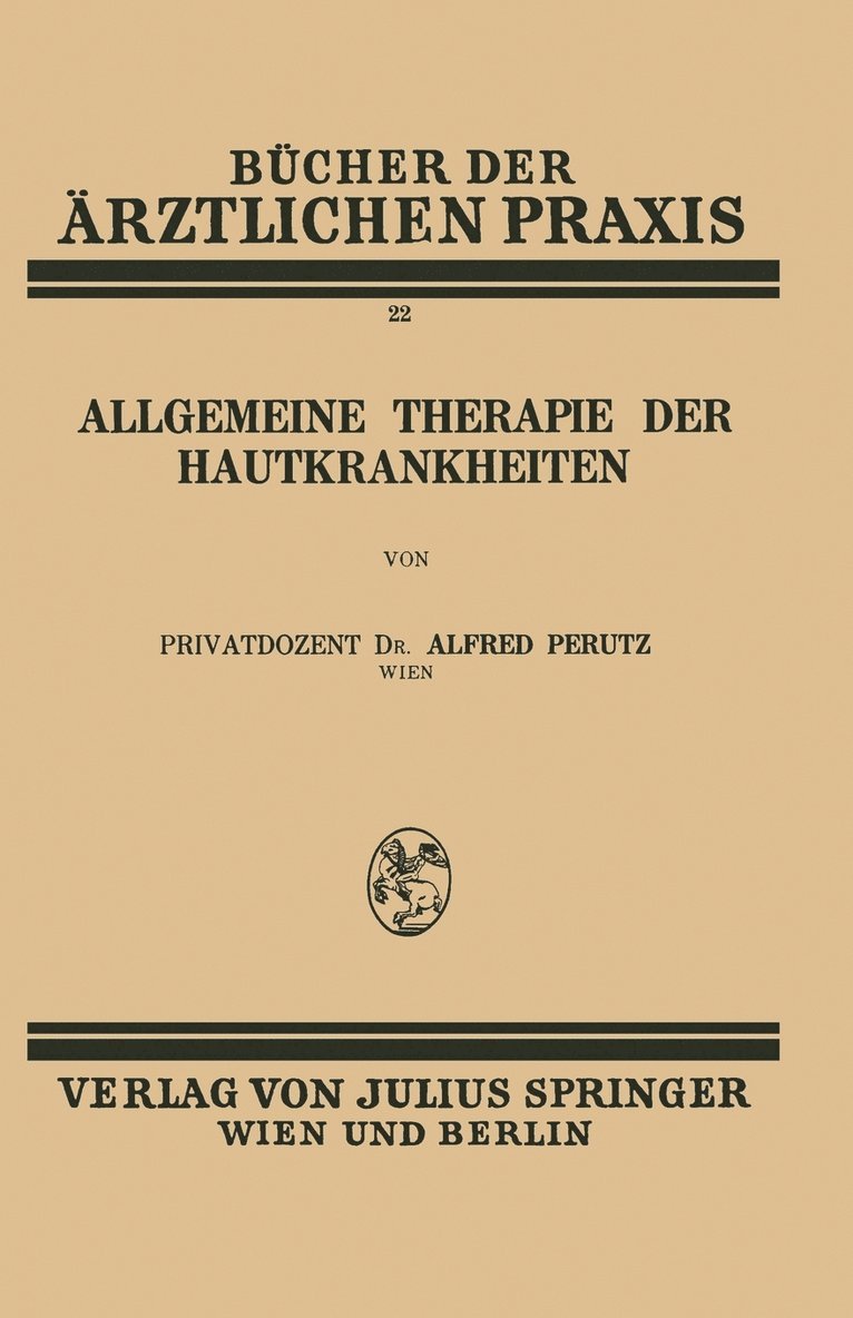 Allgemeine Therapie der Hautkrankheiten 1