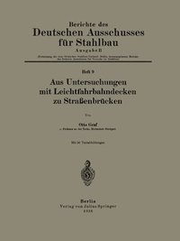 bokomslag Aus Untersuchungen mit Leichtfahrbahndecken zu Straßenbrücken