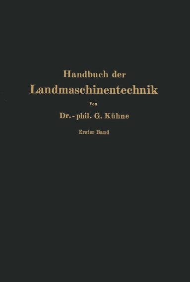 bokomslag Handbuch der Landmaschinentechnik