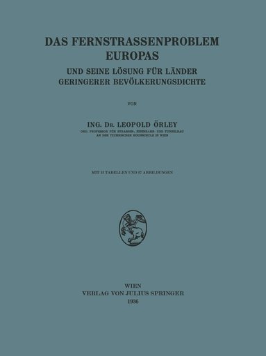 bokomslag Das Fernstrassenproblem Europas