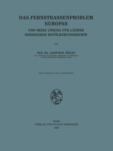 bokomslag Das Fernstrassenproblem Europas