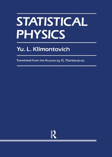Y Klimontovich - Statistical Physics, Inbunden