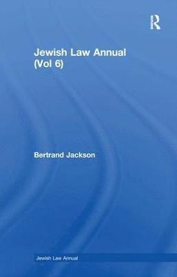 Jewish Law Annual (Vol 6) 1