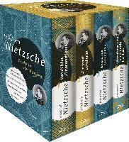 bokomslag Friedrich Nietzsche, Werke in vier Bänden (Menschliches, Allzu Menschliches - Also sprach Zarathustra - Jenseits von Gut und Böse - Götzendämmerung/Der Antichrist/Ecce Homo) (4 Bände im Schuber)