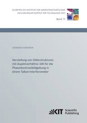 bokomslag Herstellung von Gitterstrukturen mit Aspektverhältnis 100 für die Phasenkontrastbildgebung in einem Talbot-Interferometer