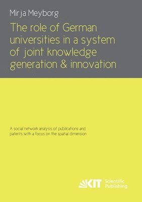 bokomslag role of German universities in a system of joint knowledge generation and innovation. A social network analysis of publications and patents with a focus on the spatial dimension