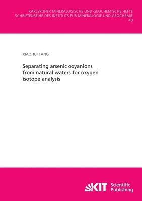 Separating arsenic oxyanions from natural waters for oxygen isotope analysis 1