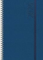bokomslag Buchkalender Wochentimer Spirale dunkelblau 2026