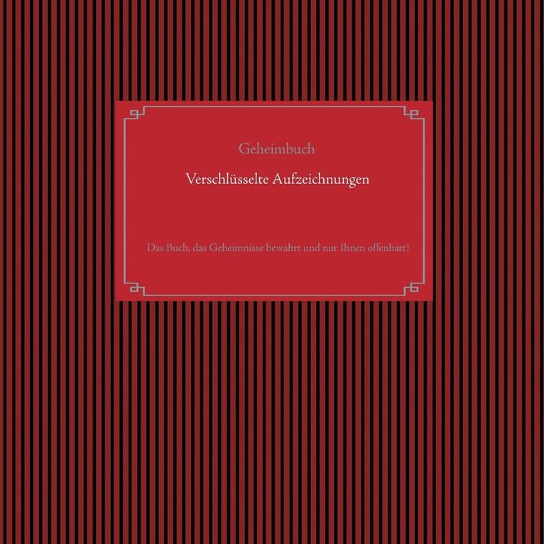 Selbstverschlüsselndes Geheimbuch zum Ausfüllen / Tagebuch / Notizen und Pläne / Familiengeschichte / Ahnenforschung