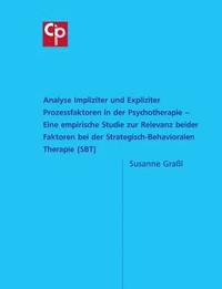 bokomslag Analyse Impliziter und Expliziter Prozessfaktoren in der Psychotherapie