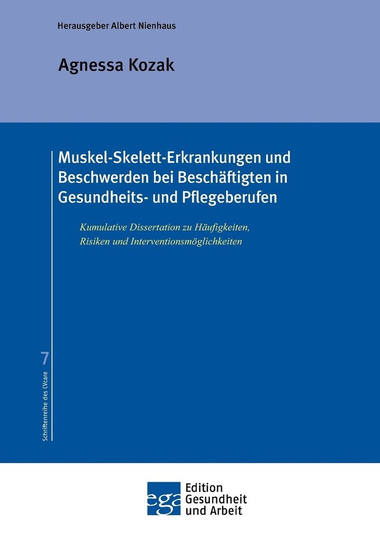Muskel-Skelett-Erkrankungen und Beschwerden bei Beschäftigten in Gesundheits- und Pflegeberufen
