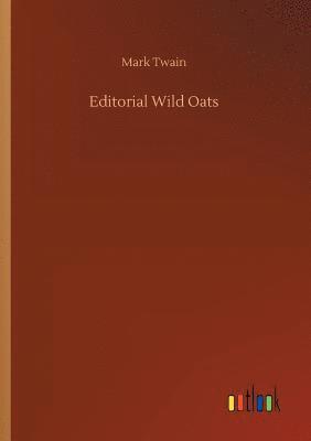 bokomslag Editorial Wild Oats