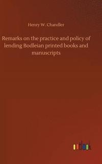bokomslag Remarks on the practice and policy of lending Bodleian printed books and manuscripts