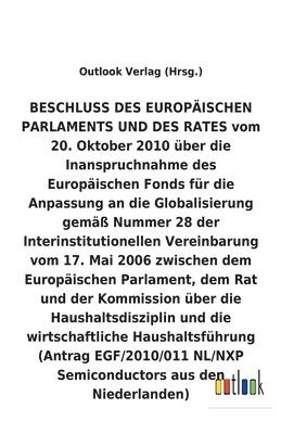 BESCHLUSS vom 20. Oktober 2010 über die Inanspruchnahme des Europäischen Fonds für die Anpassung an die Globalisierung gemäß Nummer 28 der Interinstitutionellen Vereinbarung vom 17. Mai 2006 über die Haushaltsdisziplin und die wirtschaftliche Haushaltsfüh