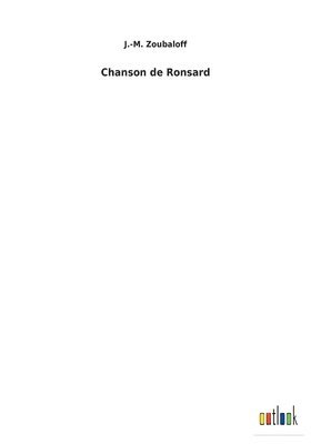 bokomslag Chanson de Ronsard