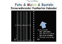 bokomslag Foto & Malen & Basteln - Immerwährender Postkarten Kalender - schwarz (kartonierte Ausgabe in Ringbindung)