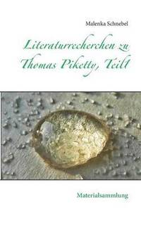 bokomslag Literaturrecherchen zu Thomas Piketty, Teil1