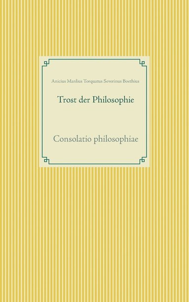 bokomslag Trost der Philosophie