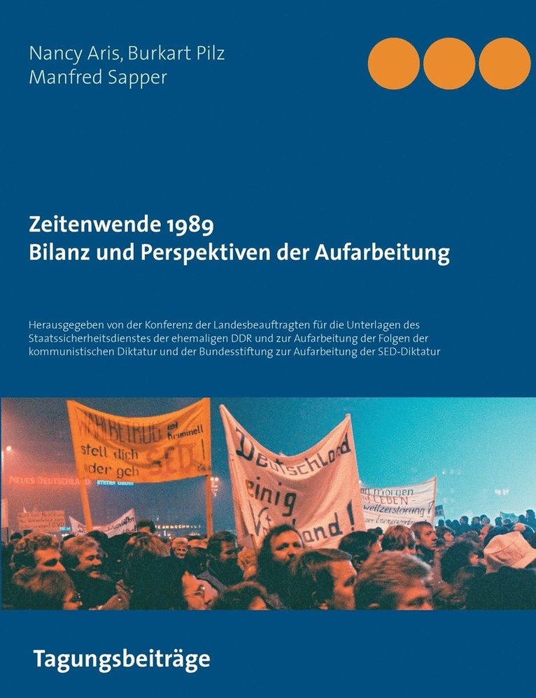 Zeitenwende 1989 - Bilanz und Perspektiven der Aufarbeitung 1