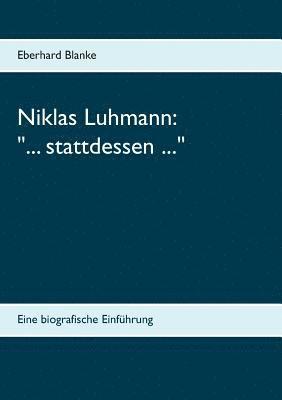 Eberhard Blanke - Niklas Luhmann, Häftad