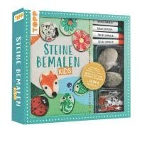 bokomslag Kreativ-Set: Steine bemalen Kids mit Wackelaugen, Pompons, Anleitungsbuch & Material