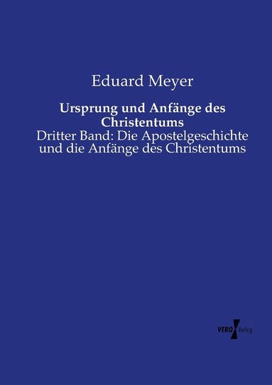 bokomslag Ursprung und Anfnge des Christentums