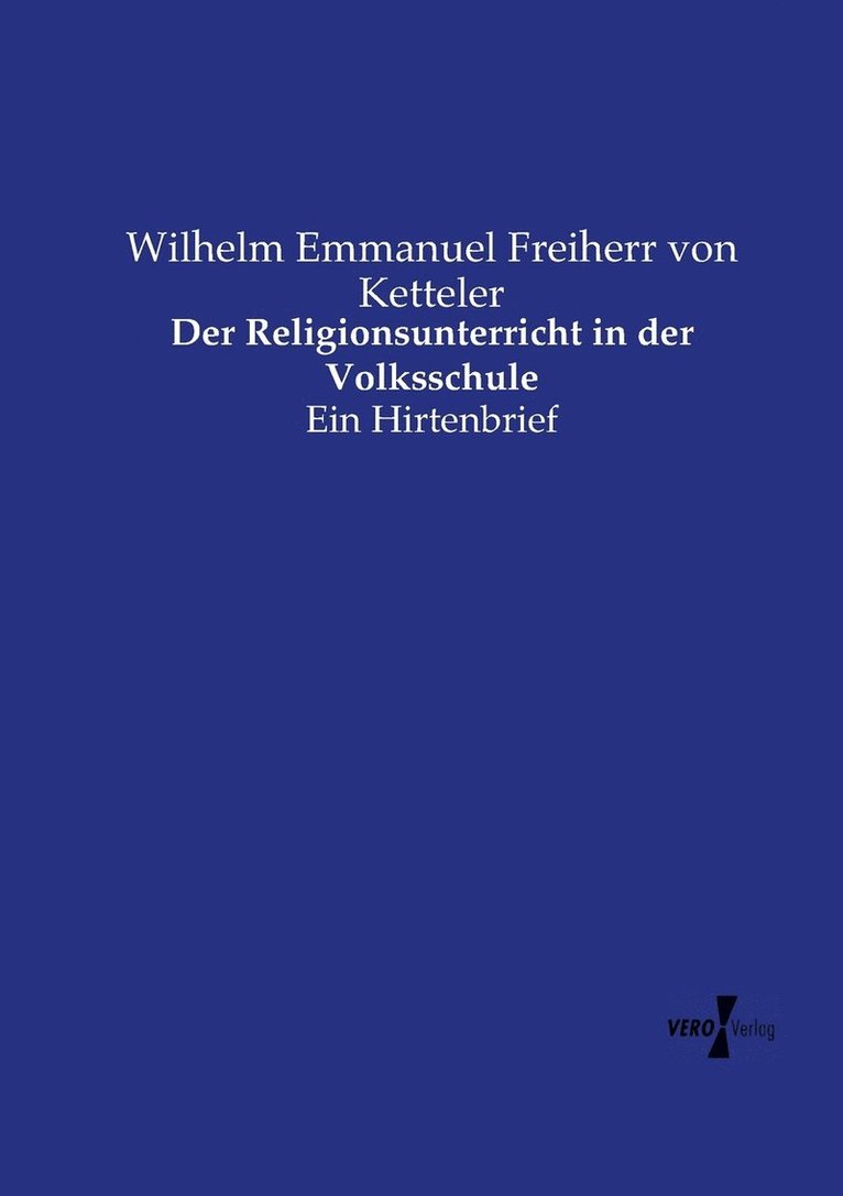 Der Religionsunterricht in der Volksschule 1