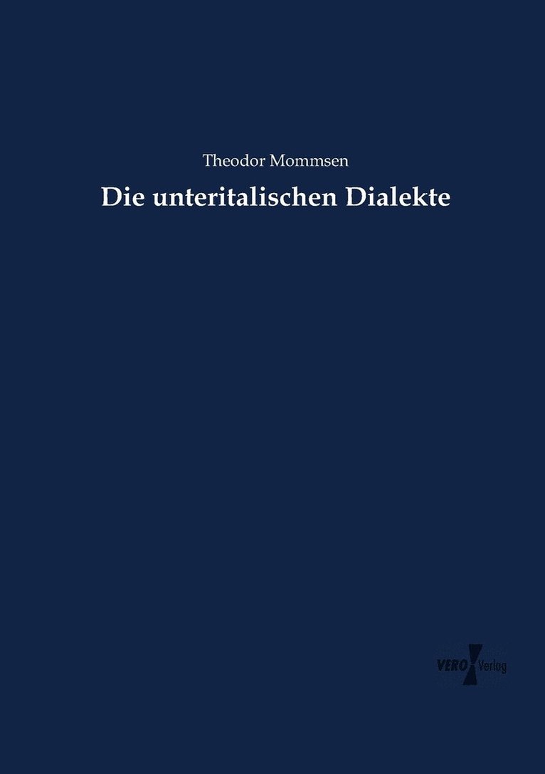 Die unteritalischen Dialekte 1