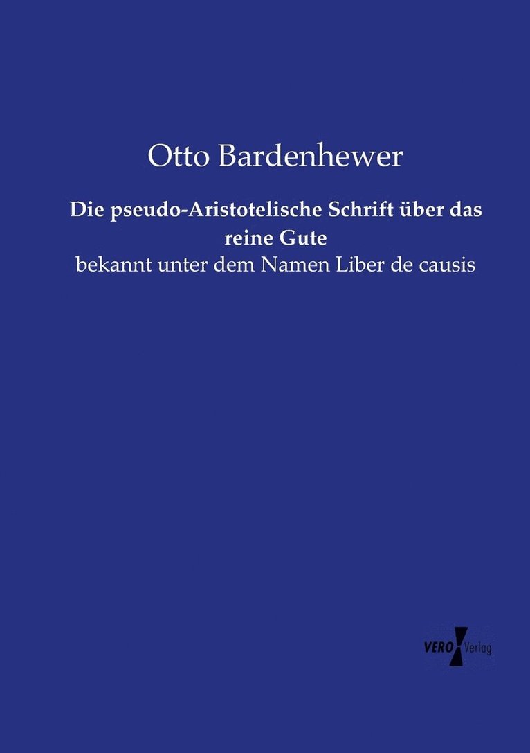 pseudo-Aristotelische Schrift über das reine Gute