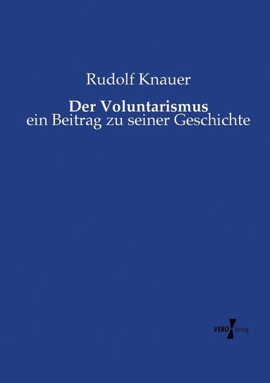 bokomslag Voluntarismus