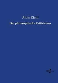 bokomslag Der philosophische Kritizismus