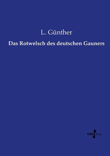 bokomslag Das Rotwelsch des deutschen Gauners