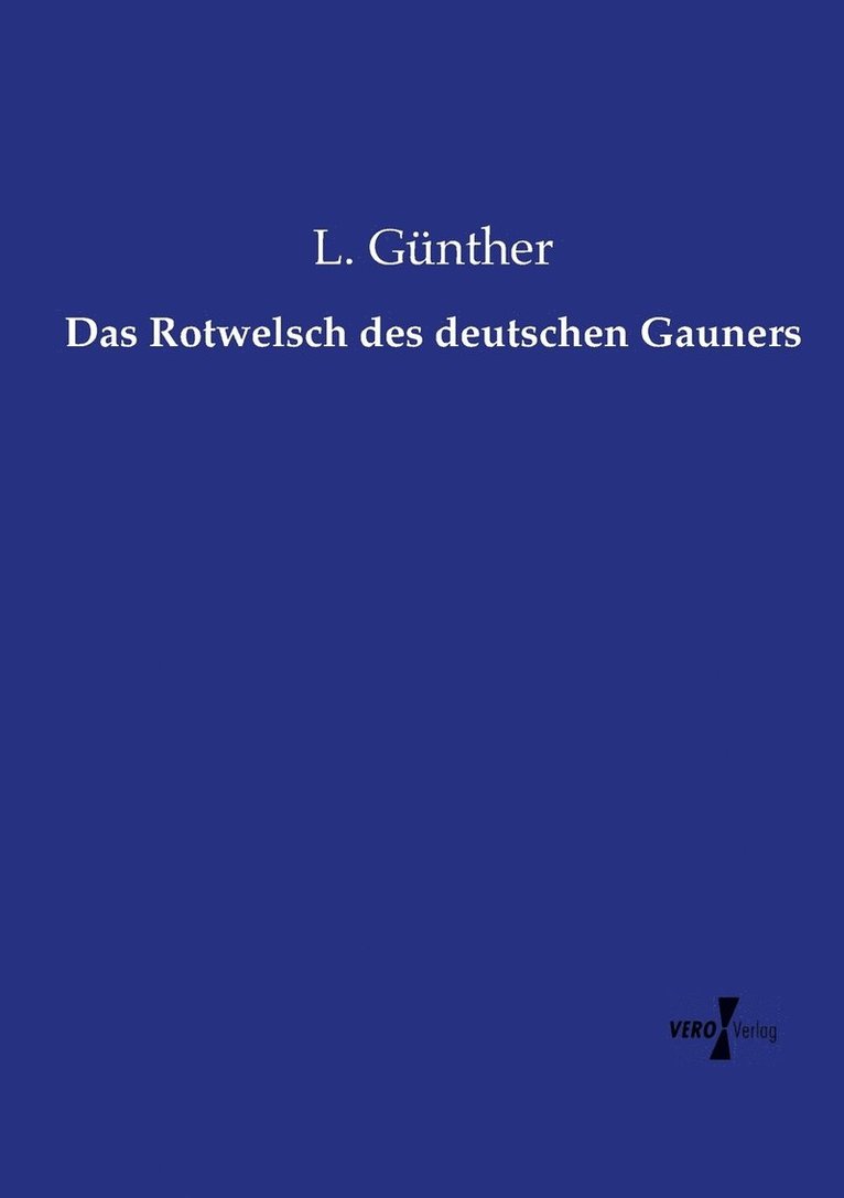 Rotwelsch des deutschen Gauners