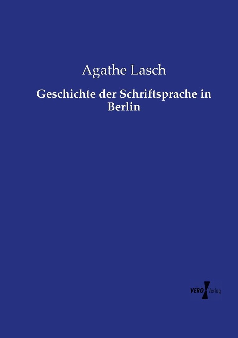 Geschichte der Schriftsprache in Berlin 1