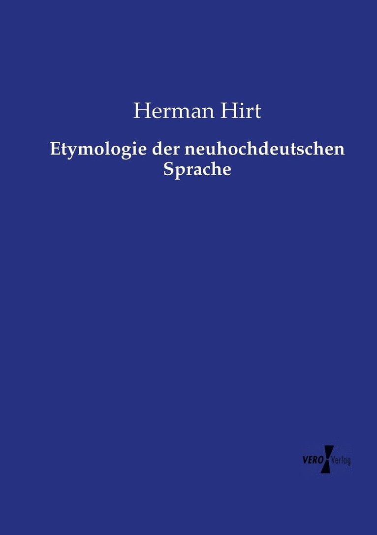 Etymologie der neuhochdeutschen Sprache 1