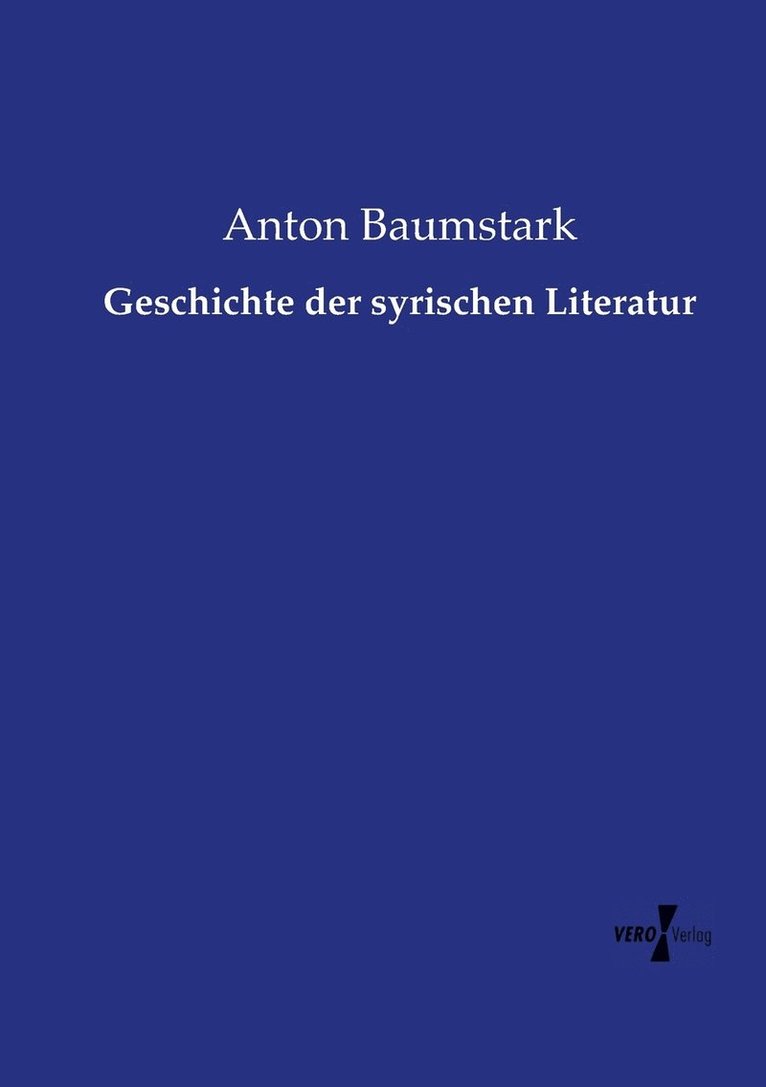 Geschichte der syrischen Literatur 1