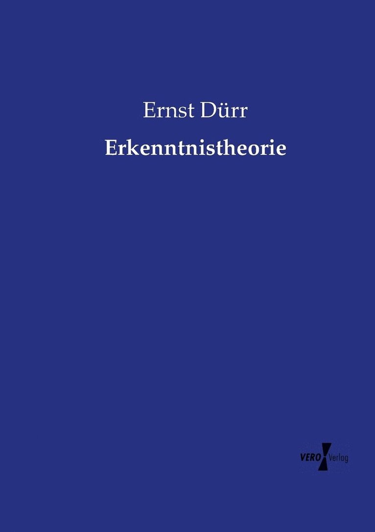 Ernst Dürr - Erkenntnistheorie, Häftad