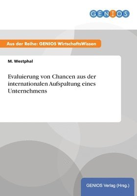 bokomslag Evaluierung von Chancen aus der internationalen Aufspaltung eines Unternehmens