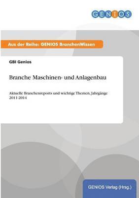 bokomslag Branche Maschinen- und Anlagenbau